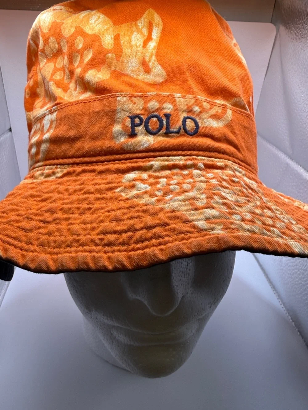 Polo by Ralph Lauren Orange and Yellow Tie-Dye Bucket Hat